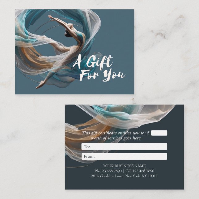 Aerial flying Air Yoga Instructor Pilates Fitness Discount Card (Front/Back)