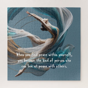 Aerial flying Air Yoga Instructor Pilates Fitness Jigsaw Puzzle