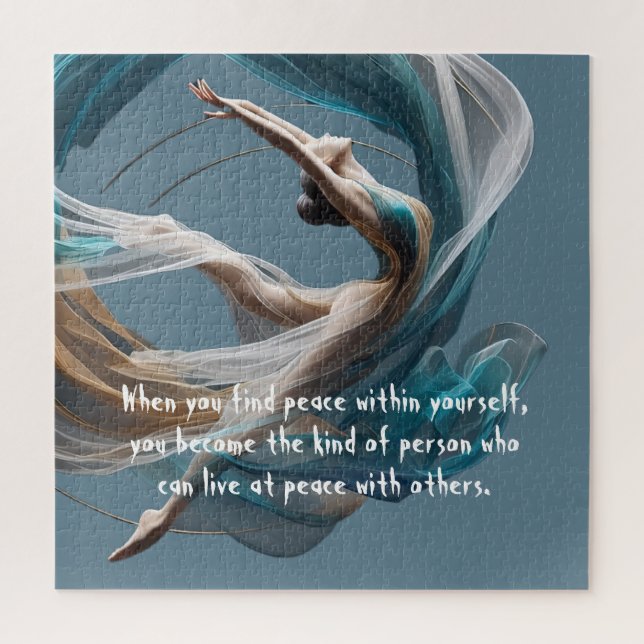 Aerial flying Air Yoga Instructor Pilates Fitness Jigsaw Puzzle (Vertical)