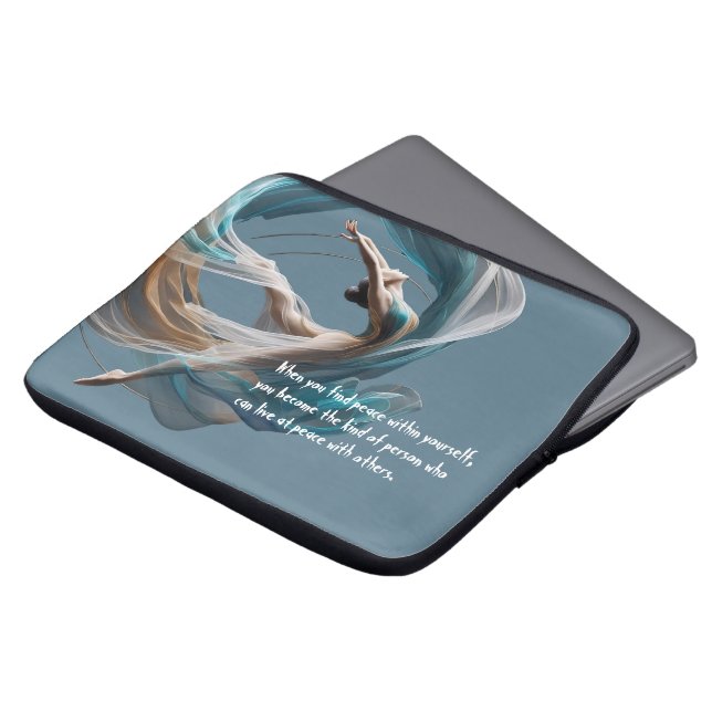 Aerial flying Air Yoga Instructor Pilates Fitness Laptop Sleeve (Front Top)