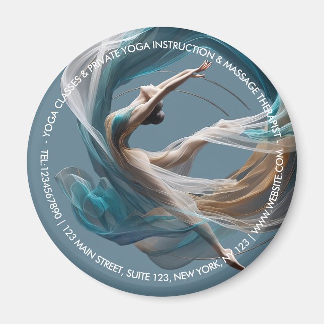 Aerial flying Air Yoga Instructor Pilates Fitness Magnet (Front)