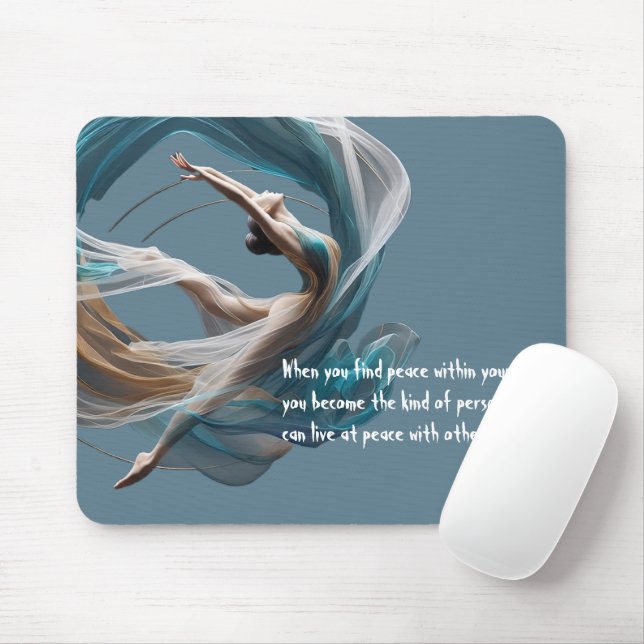 Aerial flying Air Yoga Instructor Pilates Fitness Mouse Pad (With Mouse)