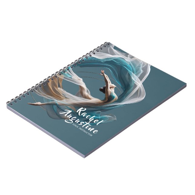 Aerial flying Air Yoga Instructor Pilates Fitness Notebook (Left Side)