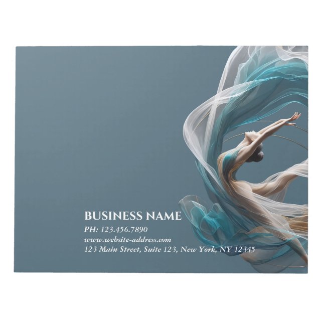 Aerial flying Air Yoga Instructor Pilates Fitness Notepad (Front)