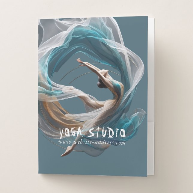 Aerial flying Air Yoga Instructor Pilates Fitness Pocket Folder (Front)