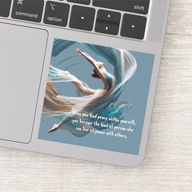 Aerial flying Air Yoga Instructor Pilates Fitness Sticker (Detail)