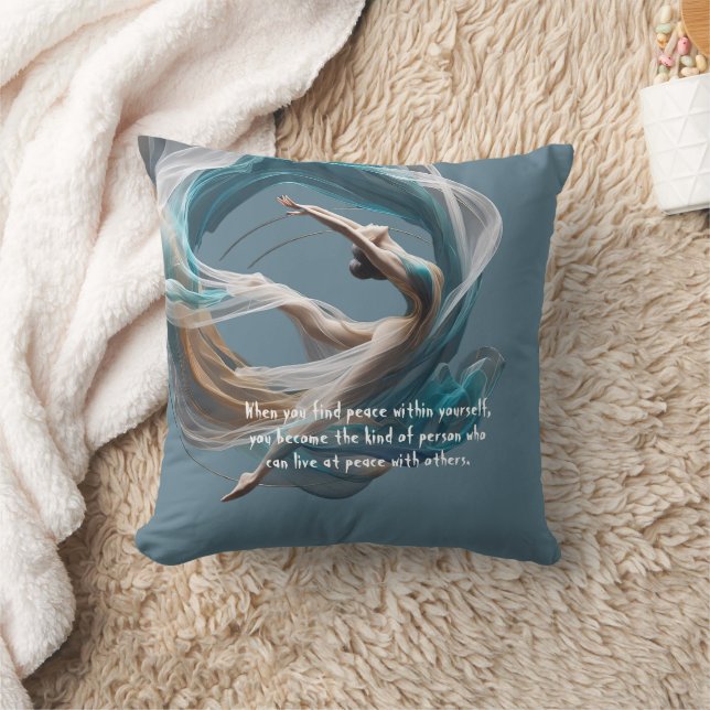 Aerial flying Air Yoga Instructor Pilates Fitness Throw Pillow (Blanket)
