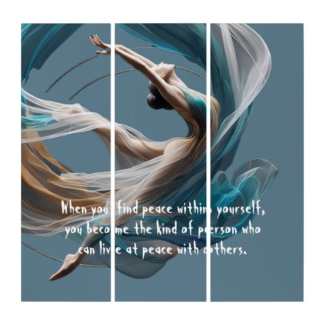 Aerial flying Air Yoga Instructor Pilates Fitness Triptych (Front)