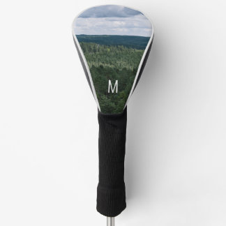 Aerial Forest Landscape Photo With Custom Monogram Golf Head Cover