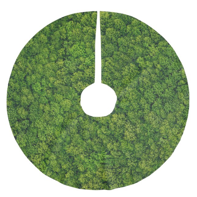 Aerial forest view, top view, copy space. brushed polyester tree skirt (Front)