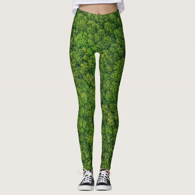 Aerial forest view, top view, copy space. leggings (Front)