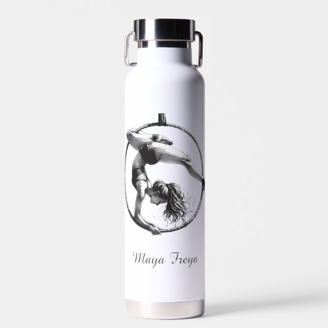 Aerial Hoop Lyra Name Water Bottle (Front)