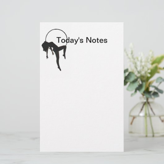 Aerial Hoop Lyra Notepad (Standing Front)