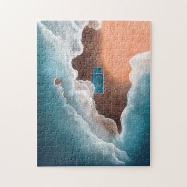 Aerial illustration Mona Vale Rock Pool Sydney Jigsaw Puzzle (Vertical)