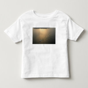 aerial image of boat in Lake Gatun Panama Toddler T-shirt