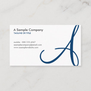 aerial initial blue stamp card