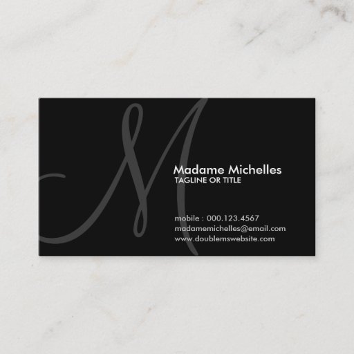 Customizable aerial initial business card template