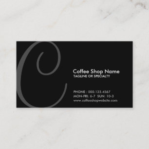 aerial initial coffee punch PICK YOUR OWN COLORS Loyalty Card