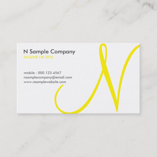 aerial initial yellow stamp card (Front)