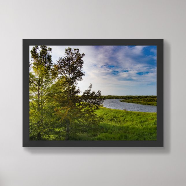 Aerial Lake Okeechobee Framed Art (Framed Front)