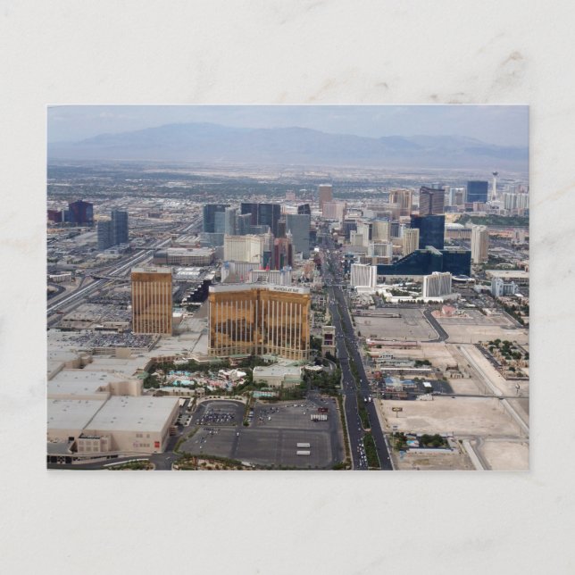 Aerial Las Vegas Strip 2009 Photo Postcards (Front)