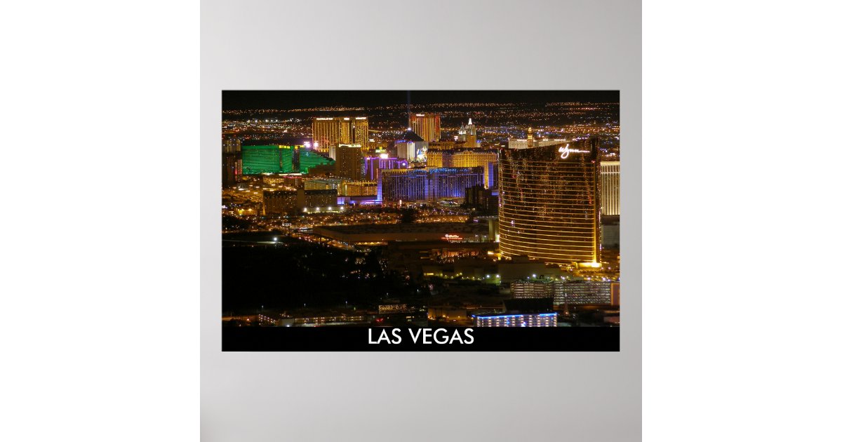 Hotel Lit Up at Night Bellagio Resort and Casino The Strip Las Vegas Nevada | Large Metal Wall Art Print | Great Big Canvas