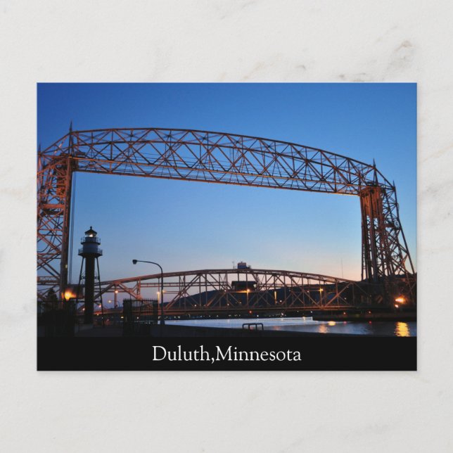 Aerial Lift Bridge Duluth Minnesota Postcard (Front)