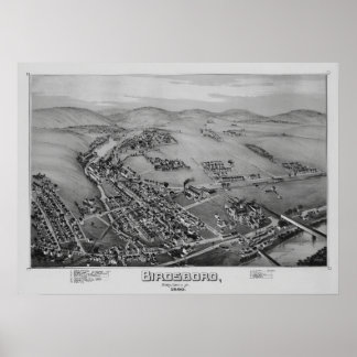 Aerial Map Birdsboro PA Pennsylvania Poster 1890