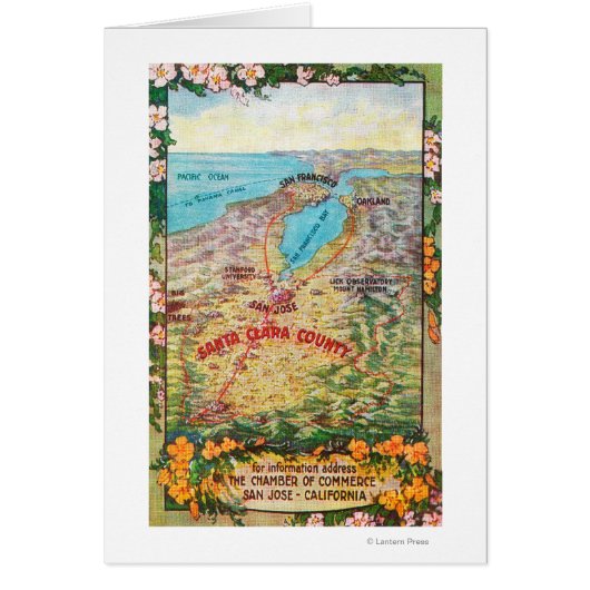 Aerial Map of Santa Clara County (Front)