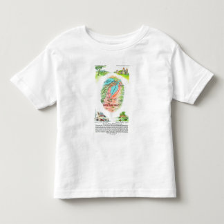 Aerial Map of Santa Clara County with Sites Toddler T-shirt