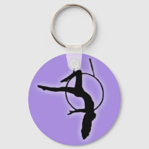 Aerial Monica Hoop lyra silhouette Keychain
