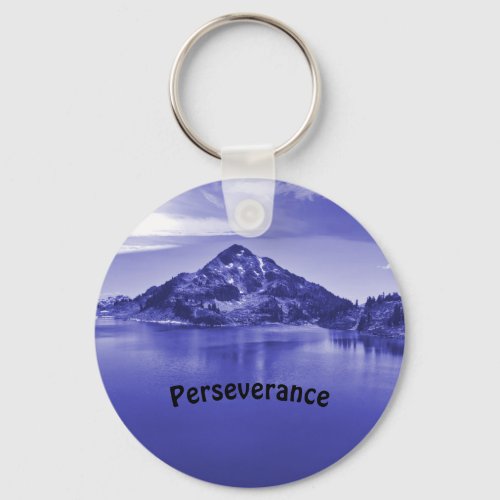 Aerial Mountain View Perseverance Keychain