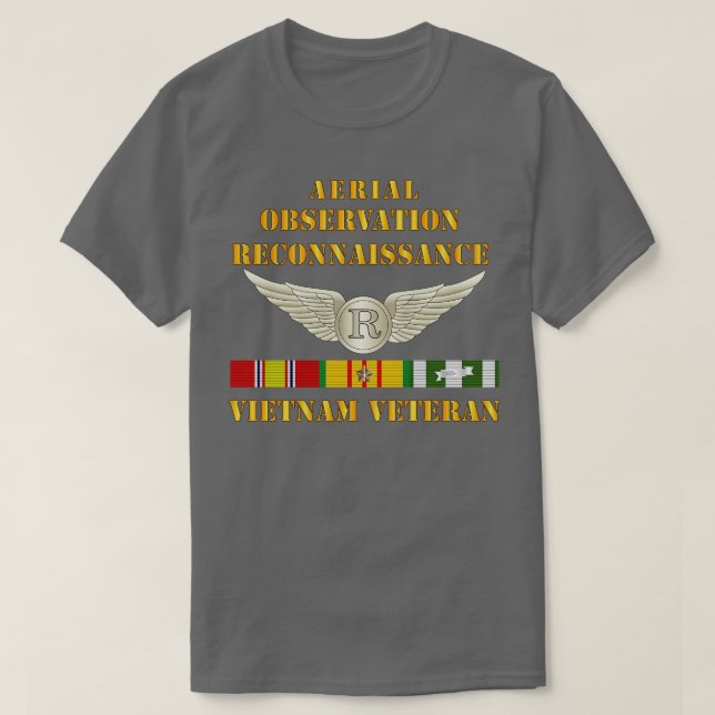 Aerial Observation Recon Specialist Vietnam Vet w  T-Shirt (Design Front)