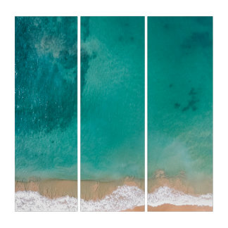 Aerial Ocean View AcryliPrint Triptych Wall Art
