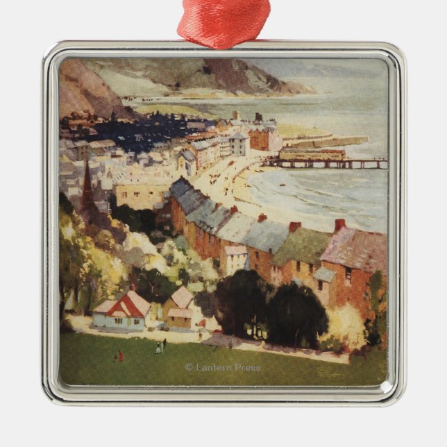 Aerial of Coast British Railways Poster Metal Ornament (Front)