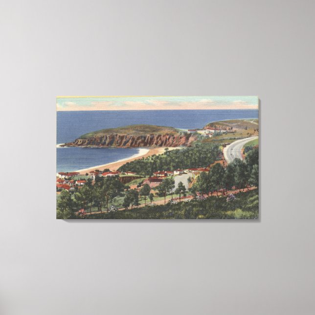 Aerial of Emerald Bay Canvas Print (Front)