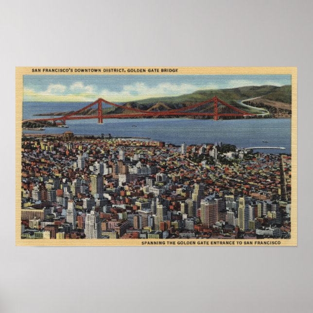 Aerial of Entire Downtown Poster (Front)