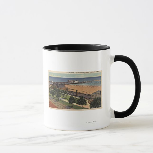 Aerial of Pleasure Pier & Yacht Harbor Mug (Right)