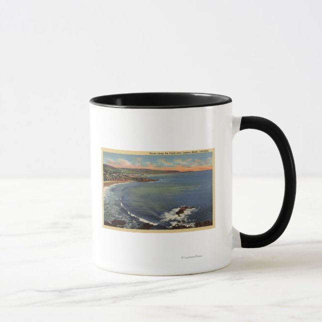 Aerial of the Coves Along the Coast Mug (Right)