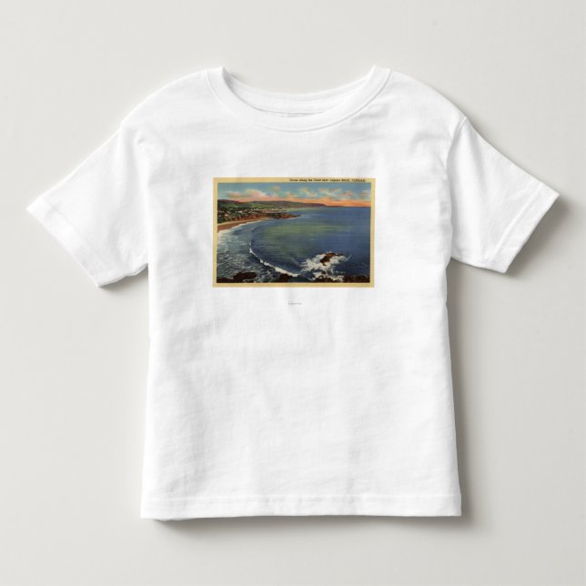 Aerial of the Coves Along the Coast Toddler T-shirt (Front)