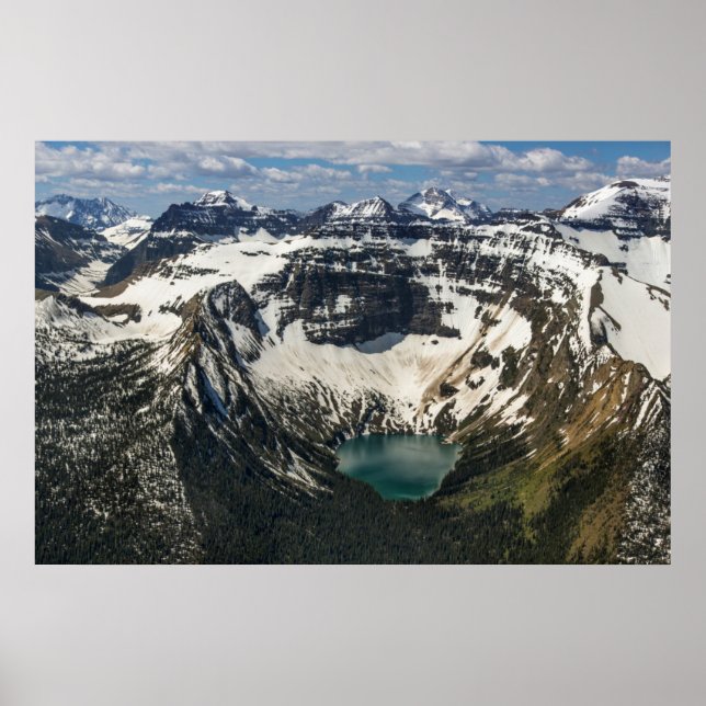 Aerial Of Warderman Lake Poster (Front)