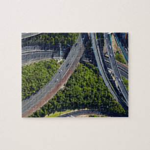 Aerial over Highway Junction Jigsaw Puzzle