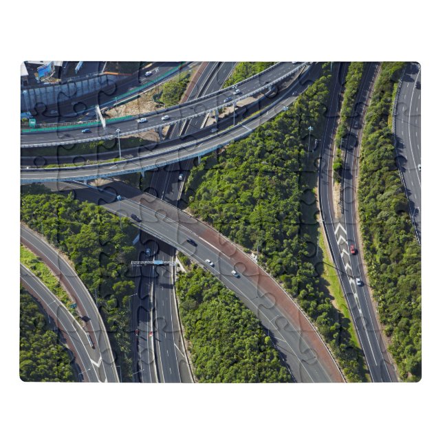 Aerial over Highway Junction Jigsaw Puzzle (Puzzle Horizontal)