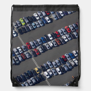 Aerial over Parking Lot Drawstring Bag