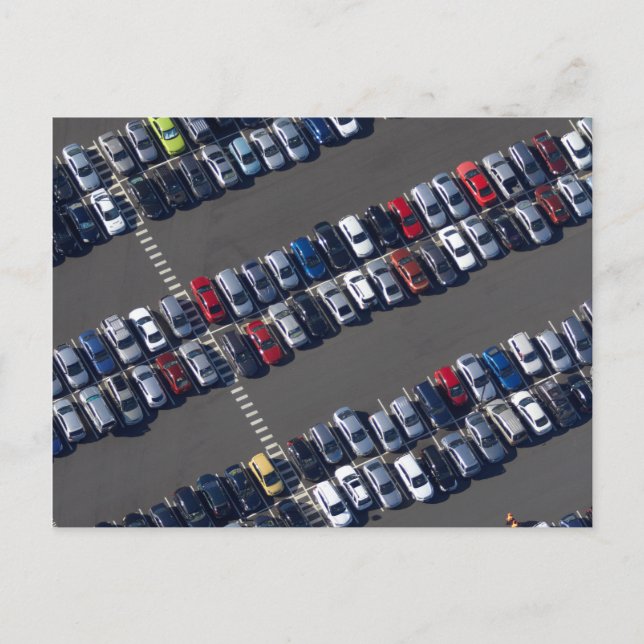 Aerial over Parking Lot Postcard (Front)