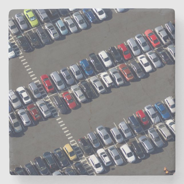 Aerial over Parking Lot Stone Coaster (Front)