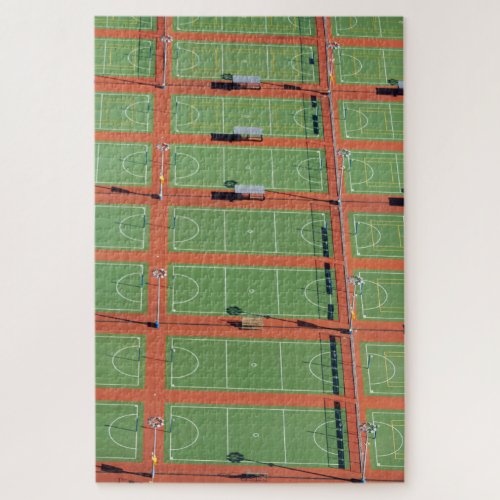 Aerial Over Tennis Courts Jigsaw Puzzle