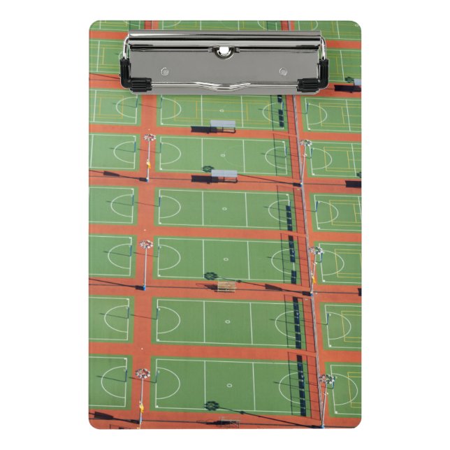 Aerial Over Tennis Courts Mini Clipboard (Front)