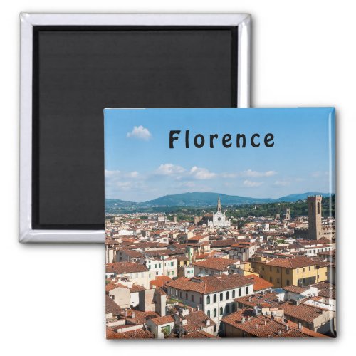 Aerial panoramic view of Florence _ Tuscany Italy Magnet