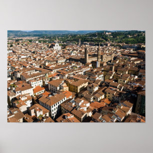 Aerial panoramic view of Florence - Tuscany, Italy Poster